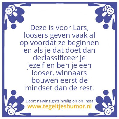 Tegeltje: A Strong Mindset.
