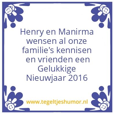 Tegeltje: Gelukkige Nieuwjaar
