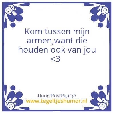 Tegeltje: Knuffeltje
