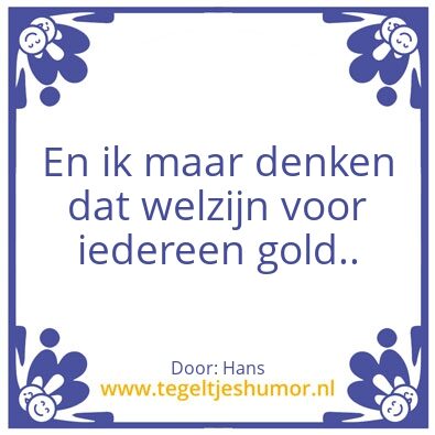 Tegeltje: Welzijn