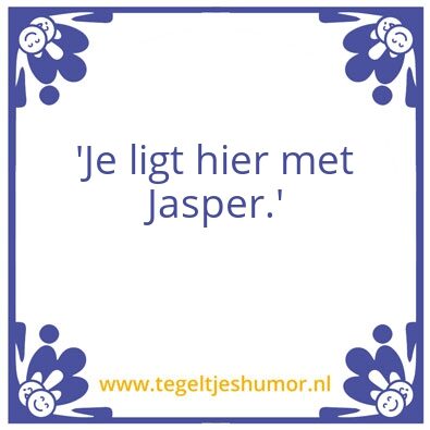 Tegeltje: Jasper