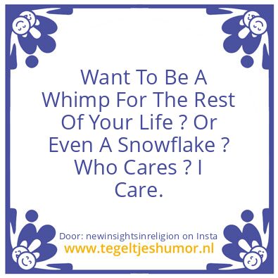 Tegeltje: Not Fine By Me !
