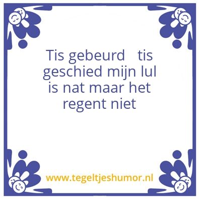Tegeltje: Nat