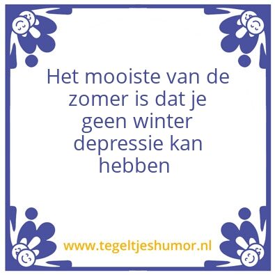 Tegeltje: Winterdepressie