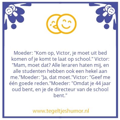 Tegeltje: naar school