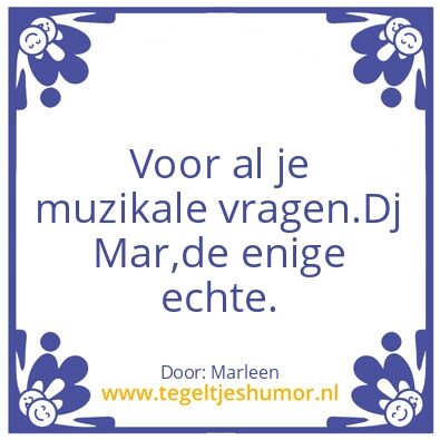 Tegeltje: muziek