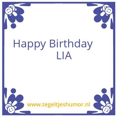 Tegeltje: Happy Birthday
