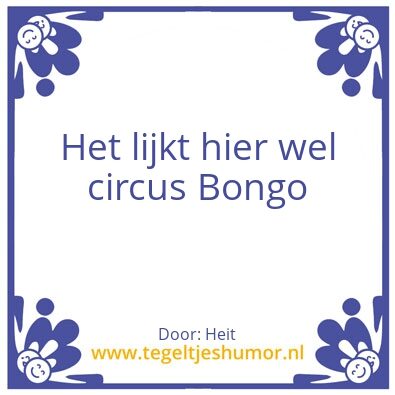 Tegeltje: Uitdrukking