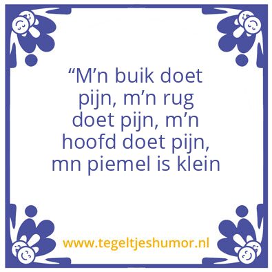 Tegeltje: Mn piemel is llein