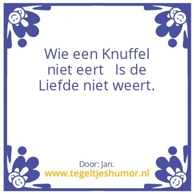 Tegeltje: Knuffel