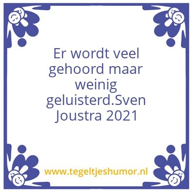 Tegeltje: Luisteren