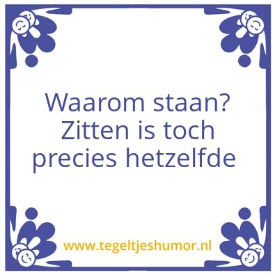 Tegeltje: Gekke wup