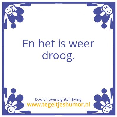 Tegeltje: strange yet good