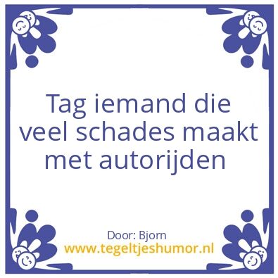 Tegeltje: Schade
