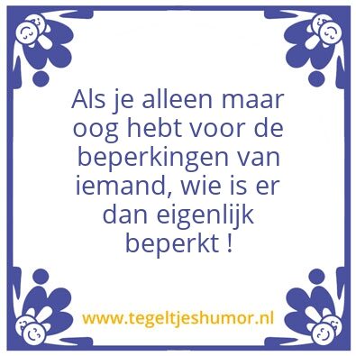 Tegeltje: beperkingen