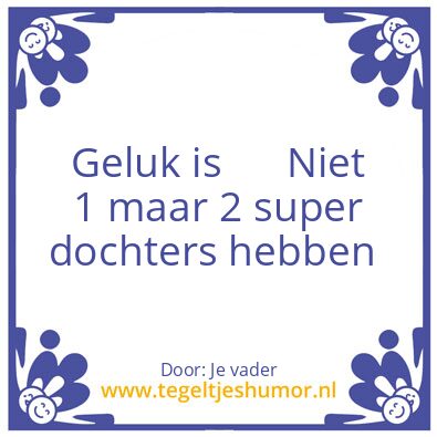 Tegeltje: Dochters