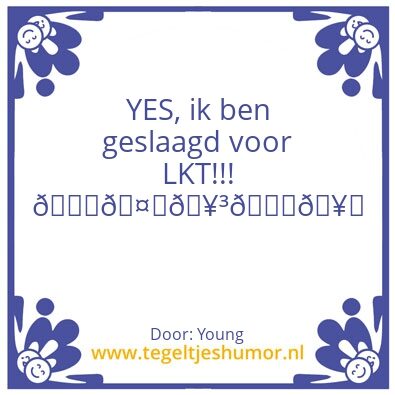 Tegeltje: Geslaagd