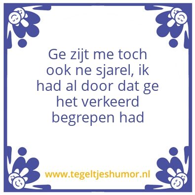 Tegeltje: Sjarel