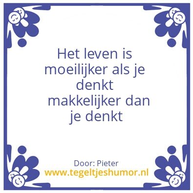 Tegeltje: Denken