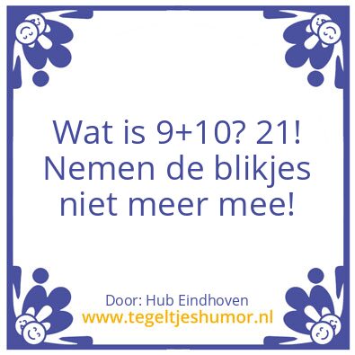 Tegeltje: Blik