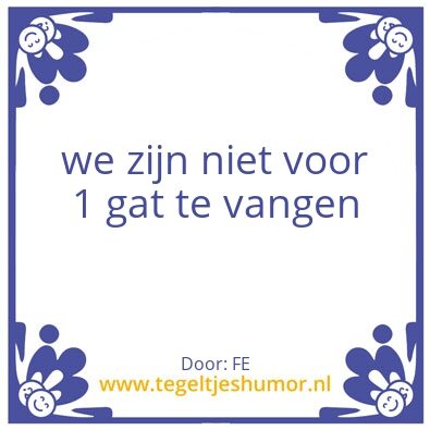 Tegeltje: pof
