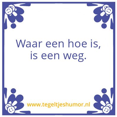 Tegeltje: Hoe