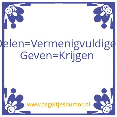 Tegeltje: Geluk