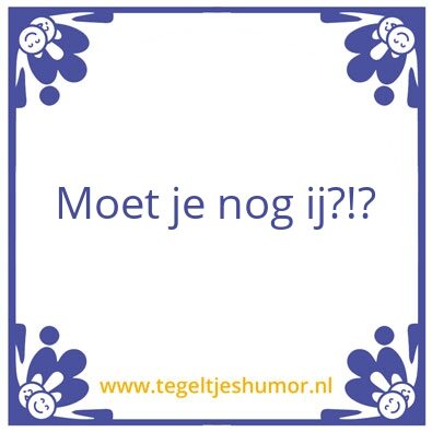 Tegeltje: ijs