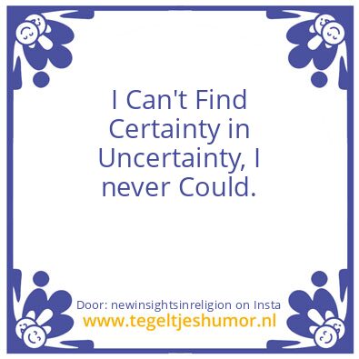 Tegeltje: I Can’t