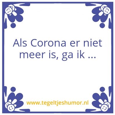 Tegeltje: coronapart