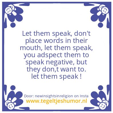 Tegeltje: Your voice