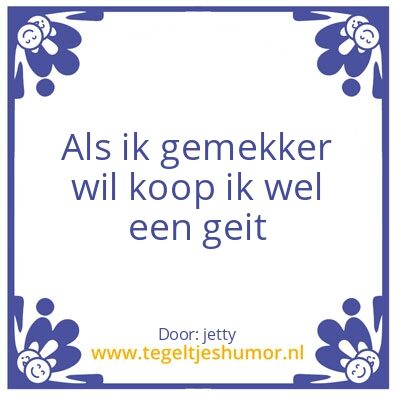 Tegeltje: Zeur niet