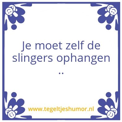 Tegeltje: geen