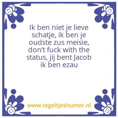 Tegeltje: Don’t fuck with the status