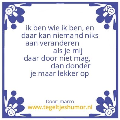 Tegeltje: naamloos