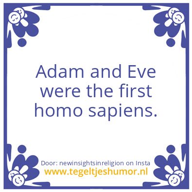 Tegeltje: Adam and Eve