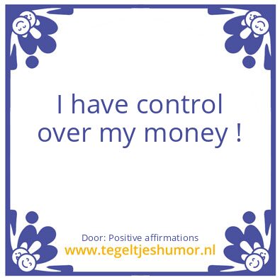 Tegeltje: money