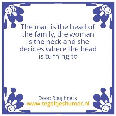 Tegeltje: Head of the family