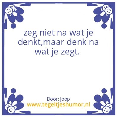 Tegeltje: denken