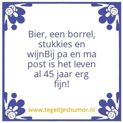 Tegeltje: 45 jaar