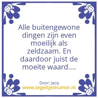 Tegeltje: Buitengewoon