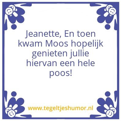 Tegeltje: moos
