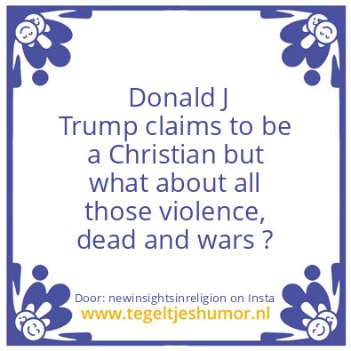 Tegeltje: Is Donald a Cristian ?