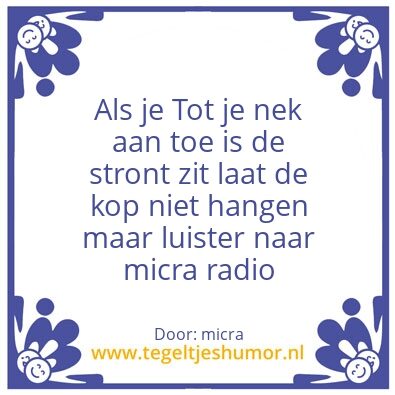 Tegeltje: zo ist