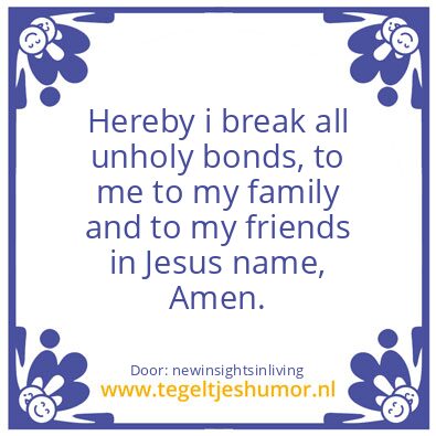 Tegeltje: unholy bonds