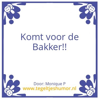 Tegeltje: Bakker