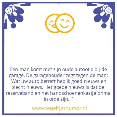 Tegeltje: Bij de garage