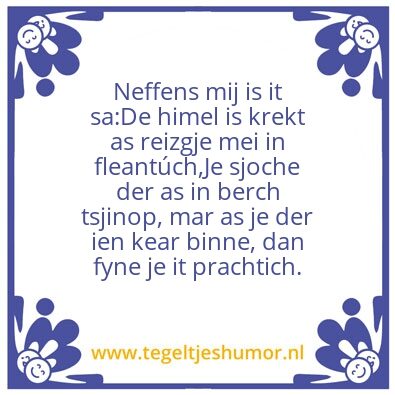 Tegeltje: De Himel