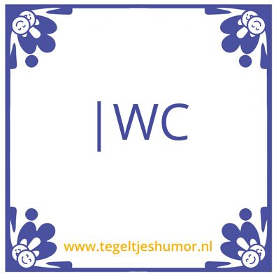 Tegeltje: WC