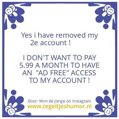 Tegeltje: “AD FREE”